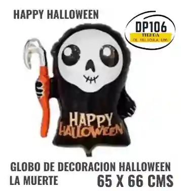 Globo De La Muerte Happy Halloween Decoracion Halloween 65 X 66 Cm