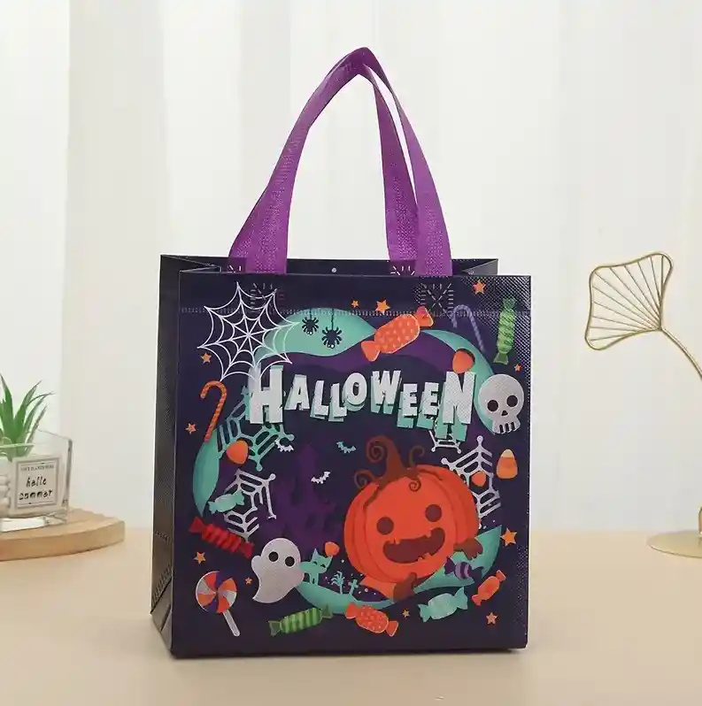 Bolsas Empaques Halloween Impresas Polipropileno Ecológicas 4 Unds