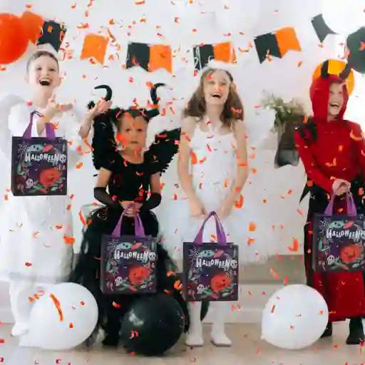 Bolsas Empaques Halloween Impresas Polipropileno Ecológicas 4 Unds