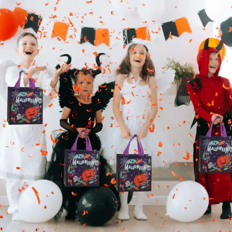 Bolsas Empaques Halloween Impresas Polipropileno Ecológicas 4 Unds