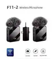 Microfono De Solapa Inalambrico F11 / Lightning - Tipo C - Jack 3,5