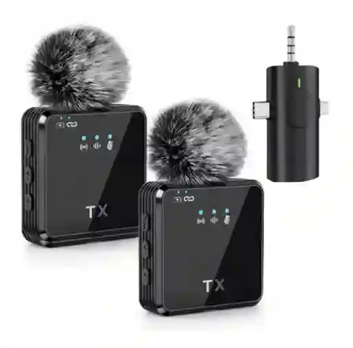Microfono De Solapa Inalambrico F11 / Lightning - Tipo C - Jack 3,5