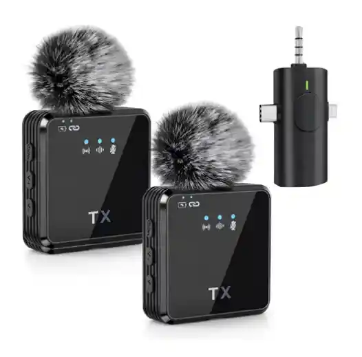 Microfono De Solapa Inalambrico F11 / Lightning - Tipo C - Jack 3,5