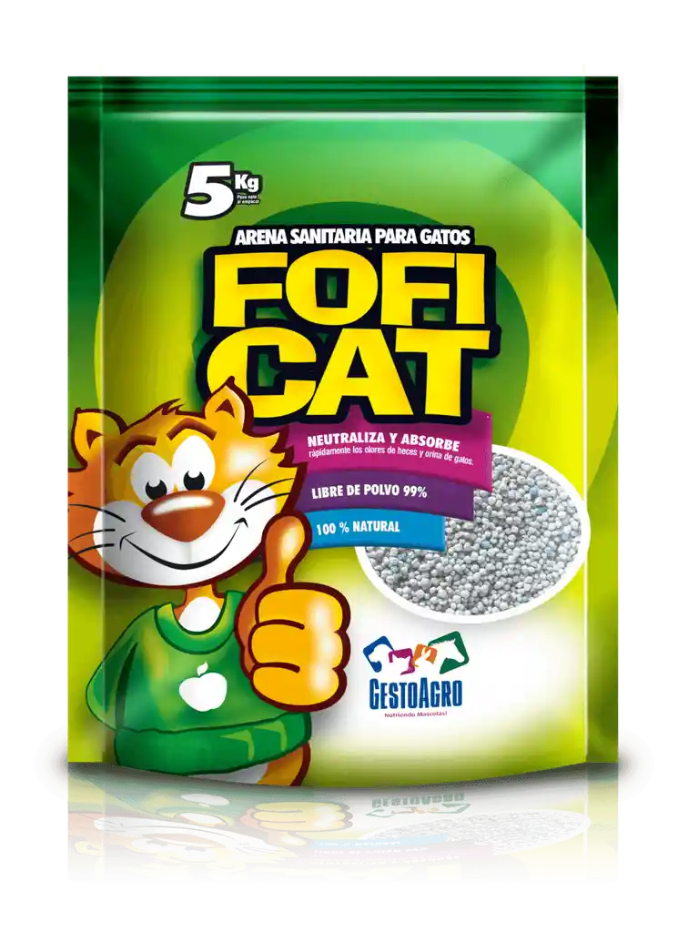 Arena Fofi Cat 5 Kg Manzana Verde