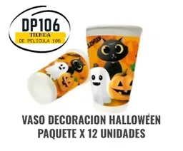 Vasos Desechables Decoracion Halloween - Paquete De 12 Unidades