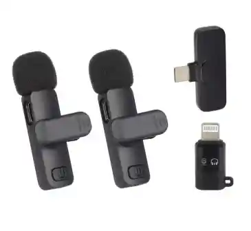 Microfono De Solapa Inalambrico K9 Lightning - Tipo C / Dual