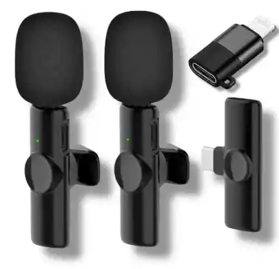 Microfono De Solapa Inalambrico K9 Lightning - Tipo C / Dual