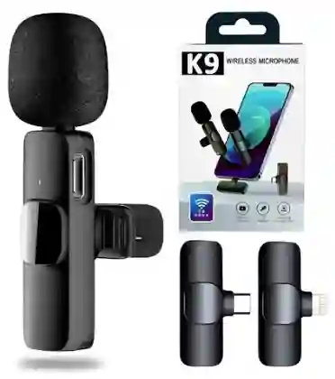 Microfono De Solapa Inalambrico K9 Lightning - Tipo C / Dual