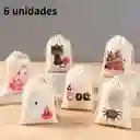Bolsas Regalo Halloween En Tela Pack 12 Unidades