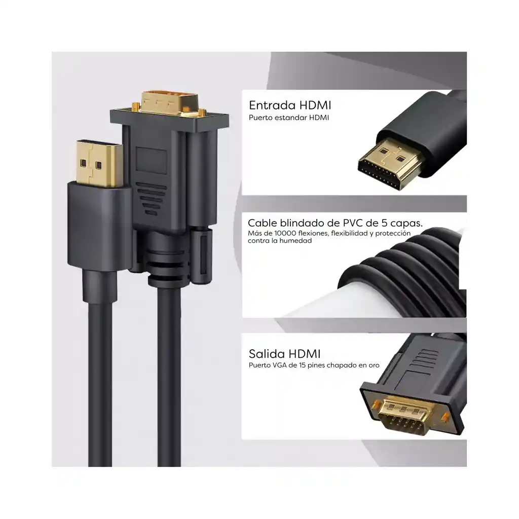Hdmi A Vga 1.8 Mts