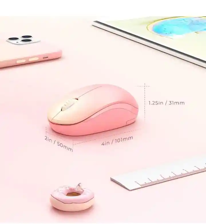 Mouse Inalambrico Mikuso Mos-w080 Rosado