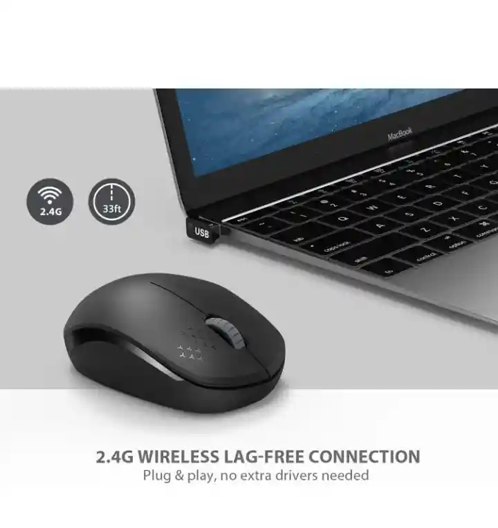 Mouse Inalambrico Mikuso Mos-w080 Negro