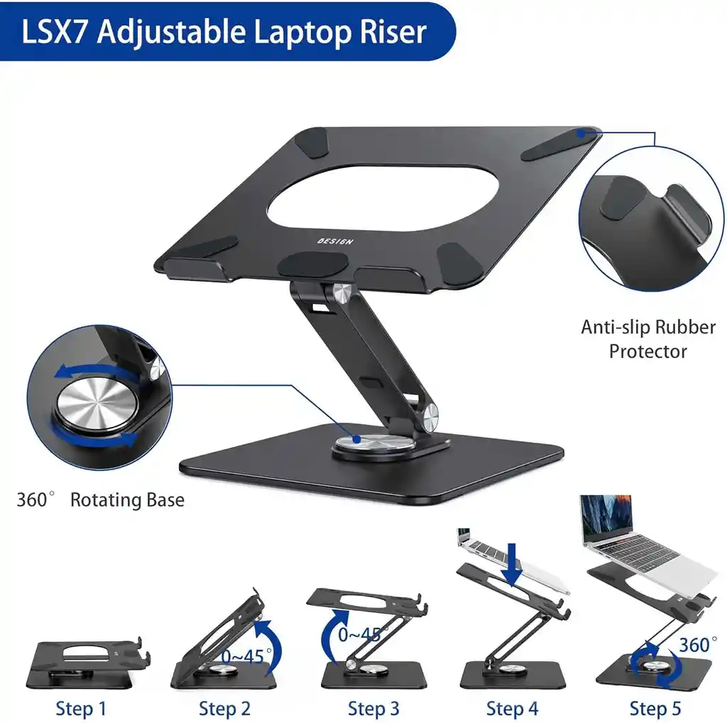 Soporte Para Computador Portatil Altura Angulo Ajustable
