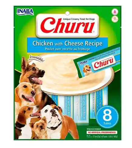 Inaba Churu Perro Pollo Y Queso X 8 Tubos