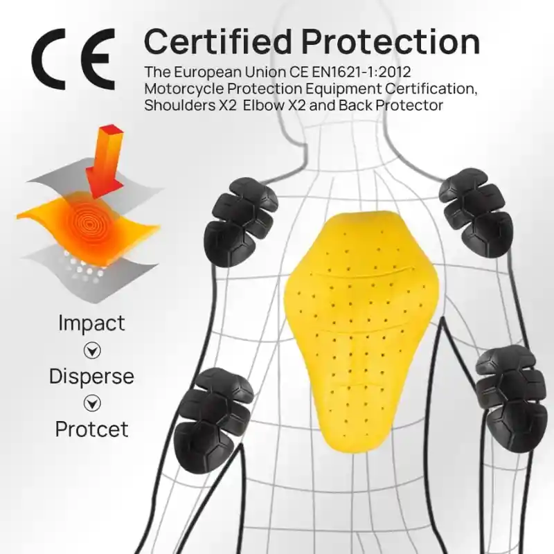 Chaqueta Proteccion Moto Certificada Antifriccion Ilm Disponible Talla L