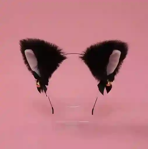 Disfraz Gato Orejitas Diadema Balaca Negra