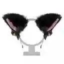 Disfraz Gato Orejitas Diadema Balaca Negra
