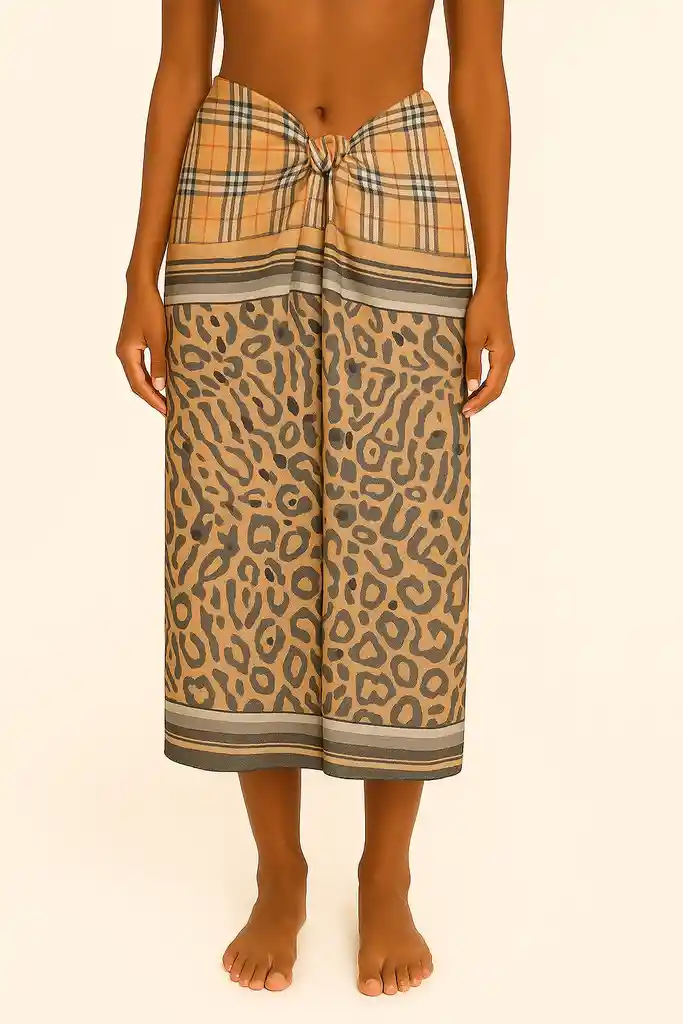 Vestido -pareo-sarong Usalo De Varias Formas Estampado Puede Variar De Sitio