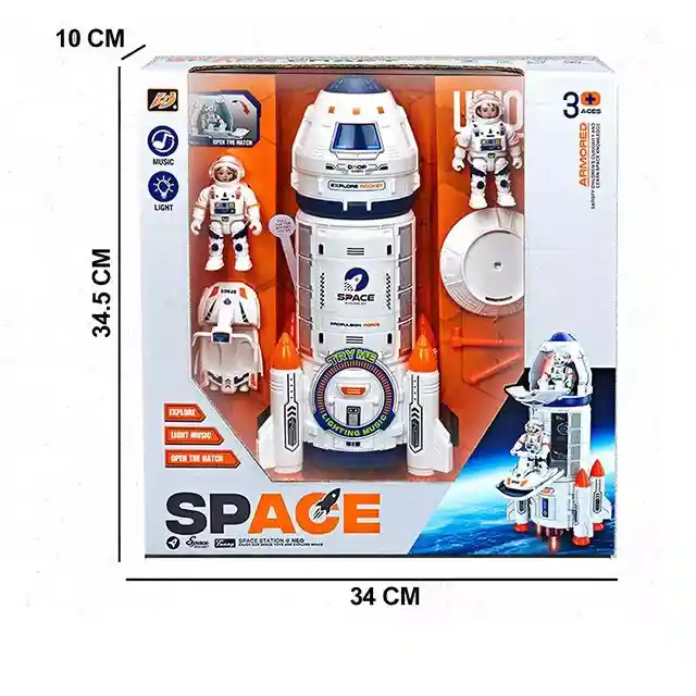 Juguete Cohete Espacial Con Astronauta Para Niños