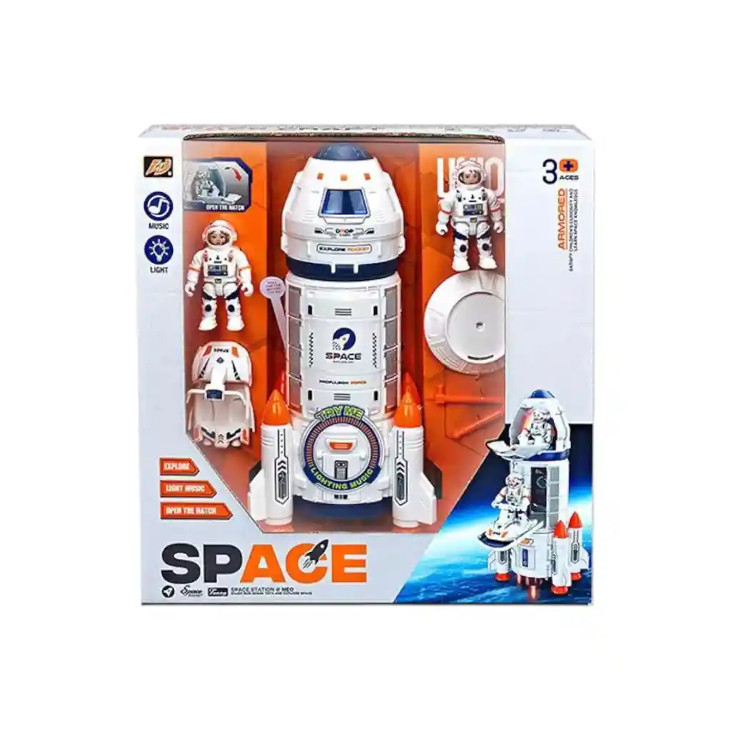 Juguete Cohete Espacial Con Astronauta Para Niños
