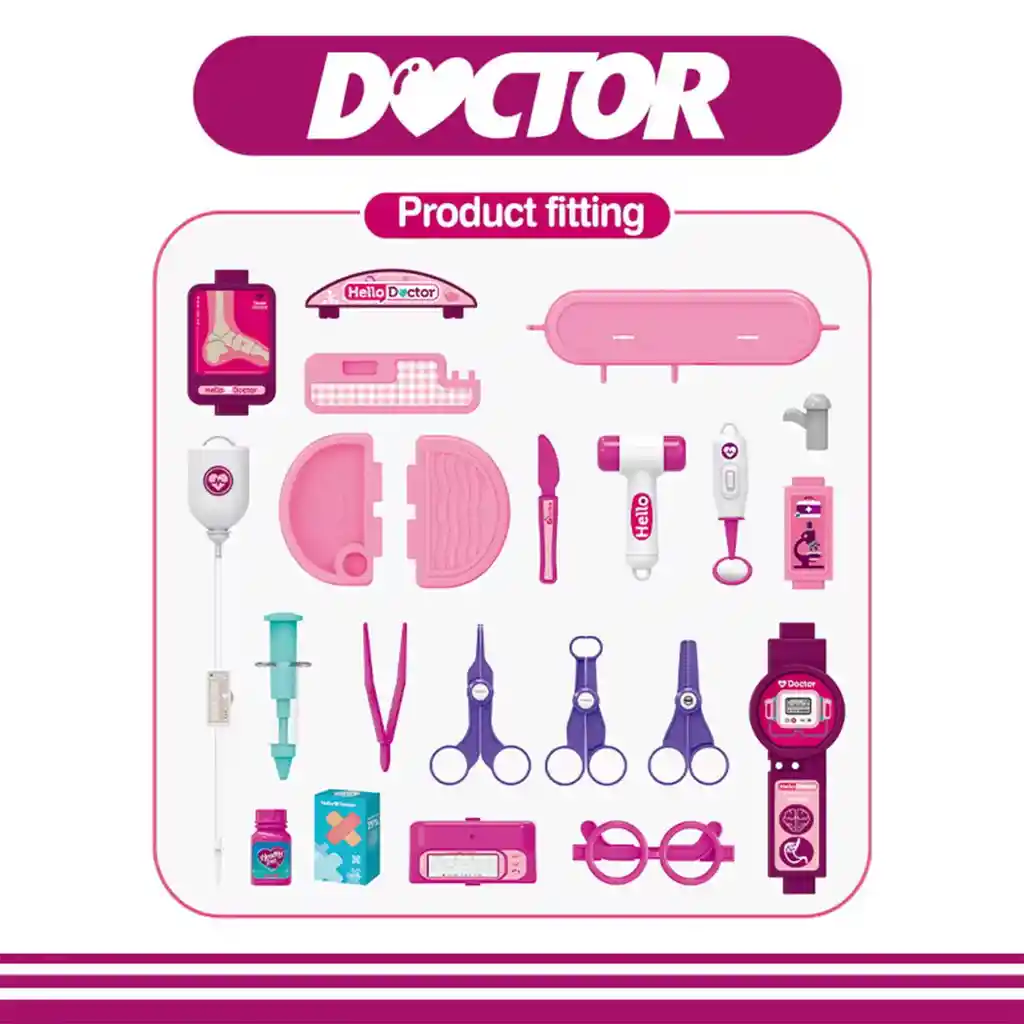 Mochila Juguete Para Nina Didáctica Doctora 3 En 1