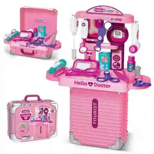 Mochila Juguete Para Nina Didáctica Doctora 3 En 1