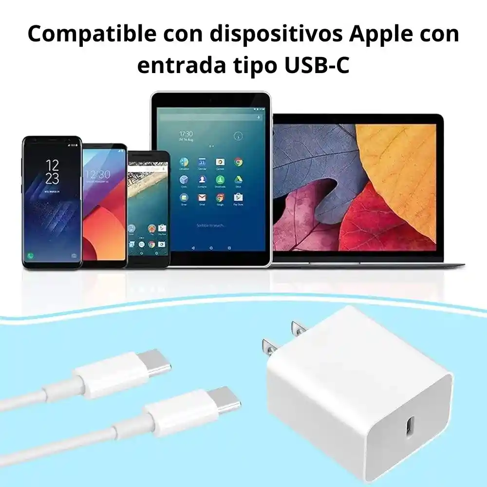 Cargador Para Iphone 35w Con Cable Usb-c