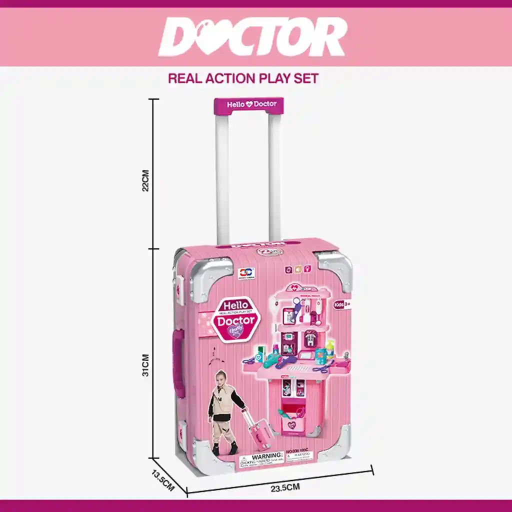 Mochila Juguete Para Nina Didáctica Doctor 2 En 1