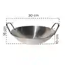 Wok De Acero Inoxidable 30 Cm Diámetro