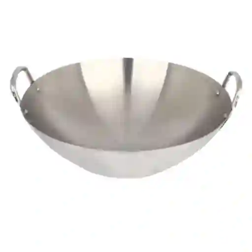 Wok De Acero Inoxidable 30 Cm Diámetro