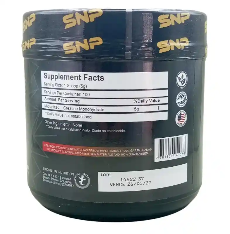 Creatina Monohidratada Polvo Rápida Absorción 100 Servicios Energía Deportiva Recuperación Muscular