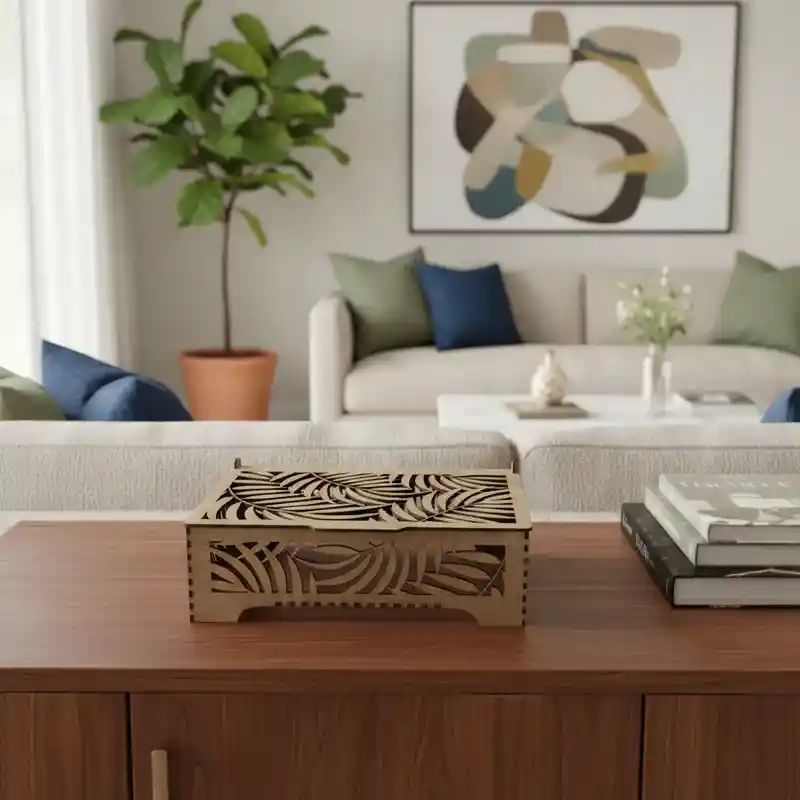 Caja De Madera Rectangular Mediana 3