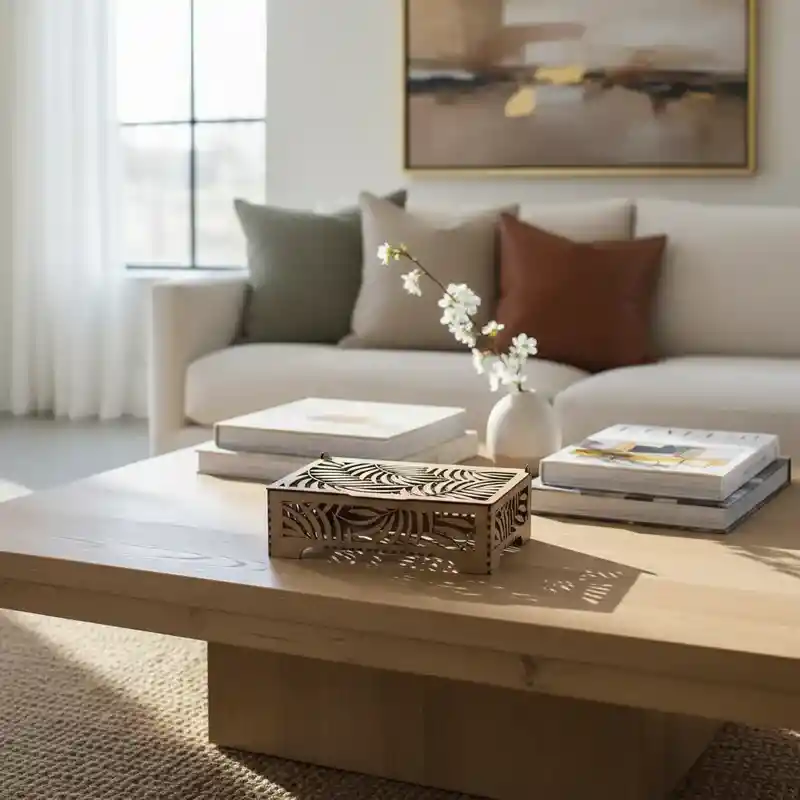 Caja De Madera Rectangular Mediana 3