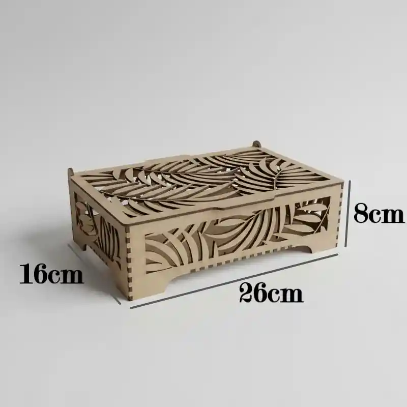 Caja De Madera Rectangular Mediana 3