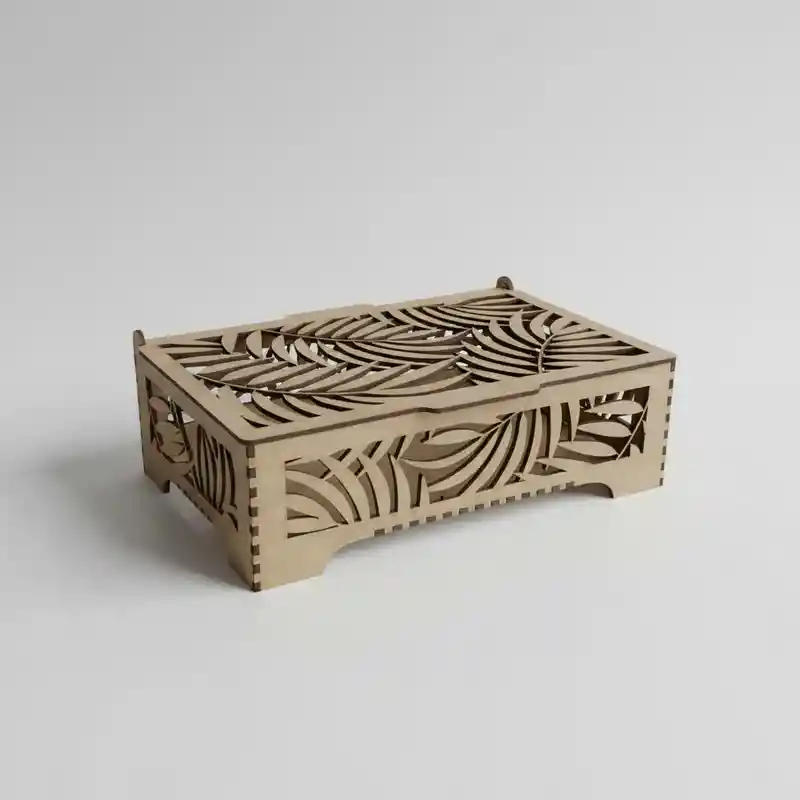 Caja De Madera Rectangular Mediana 3