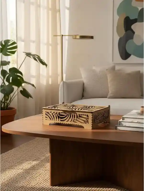 Caja De Madera Rectangular Mediana 3