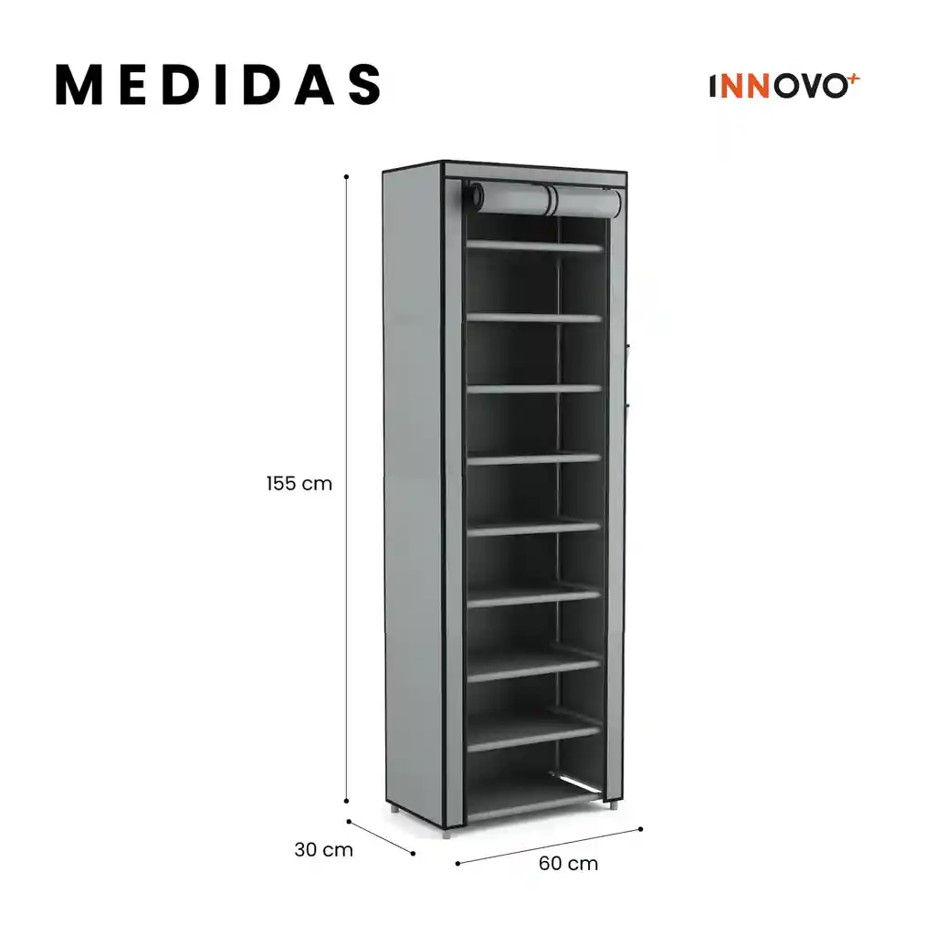 Closet Organizador Hogar X2 Armarios Ropa + Zapatero 9 Niveles Innovo Home