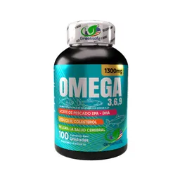 Triple Omega 3 6 9 Epa Dha 1300mg Puro Americano Greensofg Reduce Colesterol Mejor Salud Cerebral