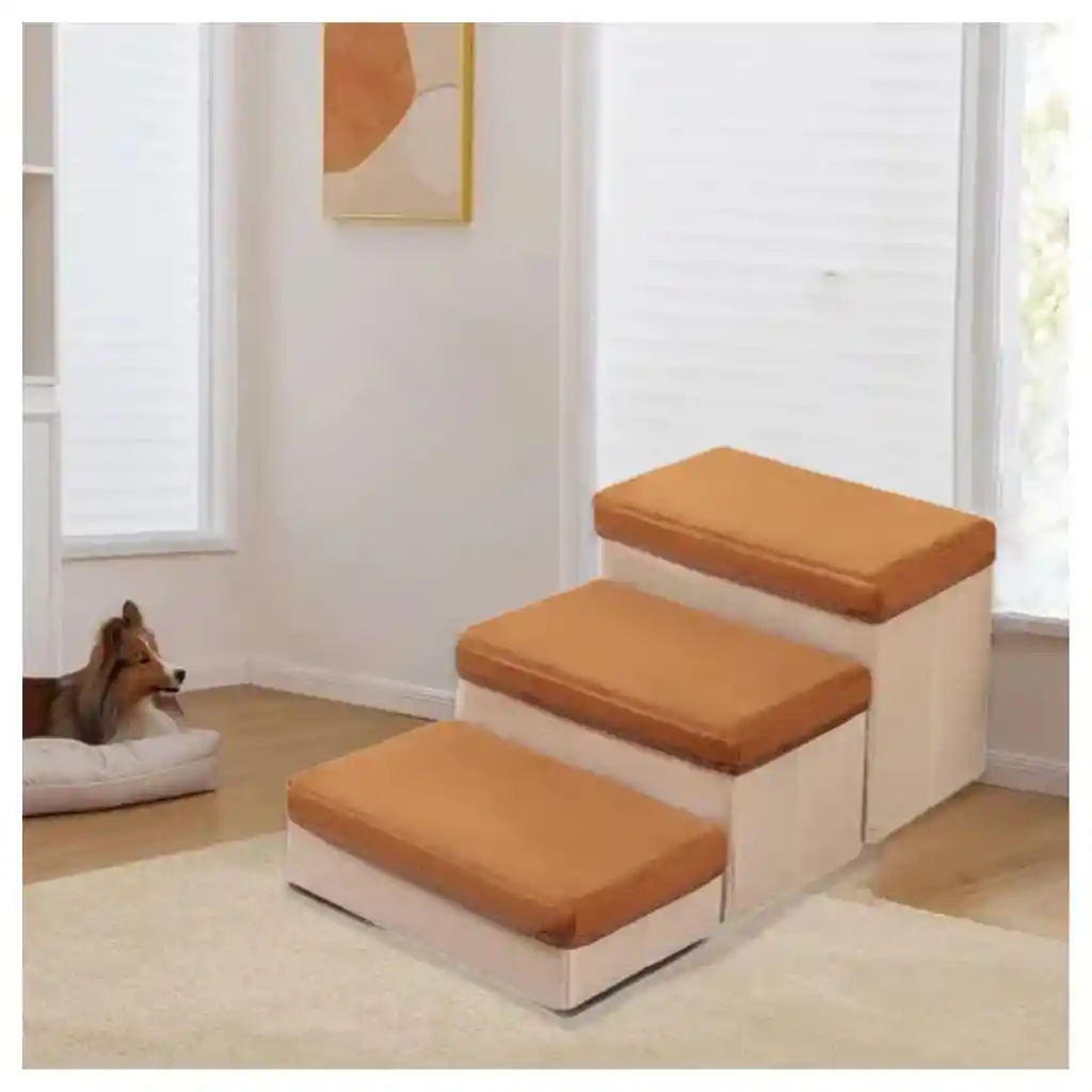 	 Escaleras Para Perros, Rampa Multifuncional De 3 Escalones