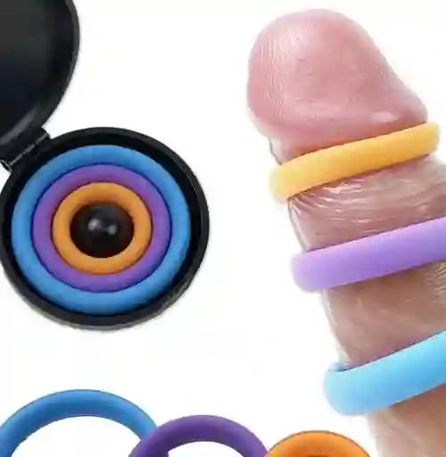 Set Anillos Retardante Pene Erecto Fulltime
