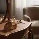 Caja De Madera Cilindrica Mediana Color Habano