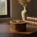 Caja De Madera Cilindrica Mediana Color Habano