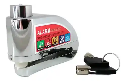Candado Para Disco Antirrobo Con Alarma Tipo Pesado