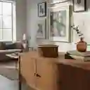 Caja Cilindrica De Madera Mediana Color Rojo