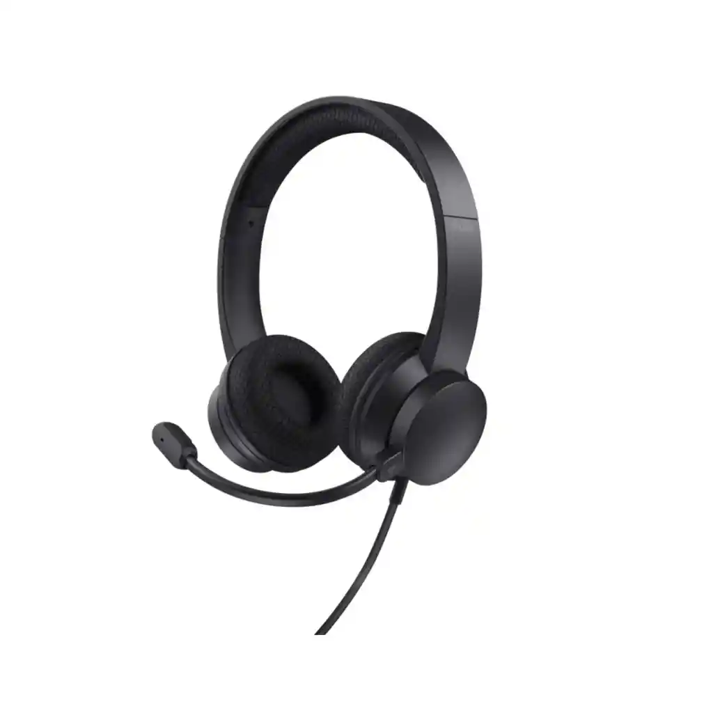 Diadema Trust Ayda Usb Con Micrófono Y Cancelación De Ruido Color Negro