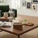 Caja Cilindrica De Madera Mediana Color Negro