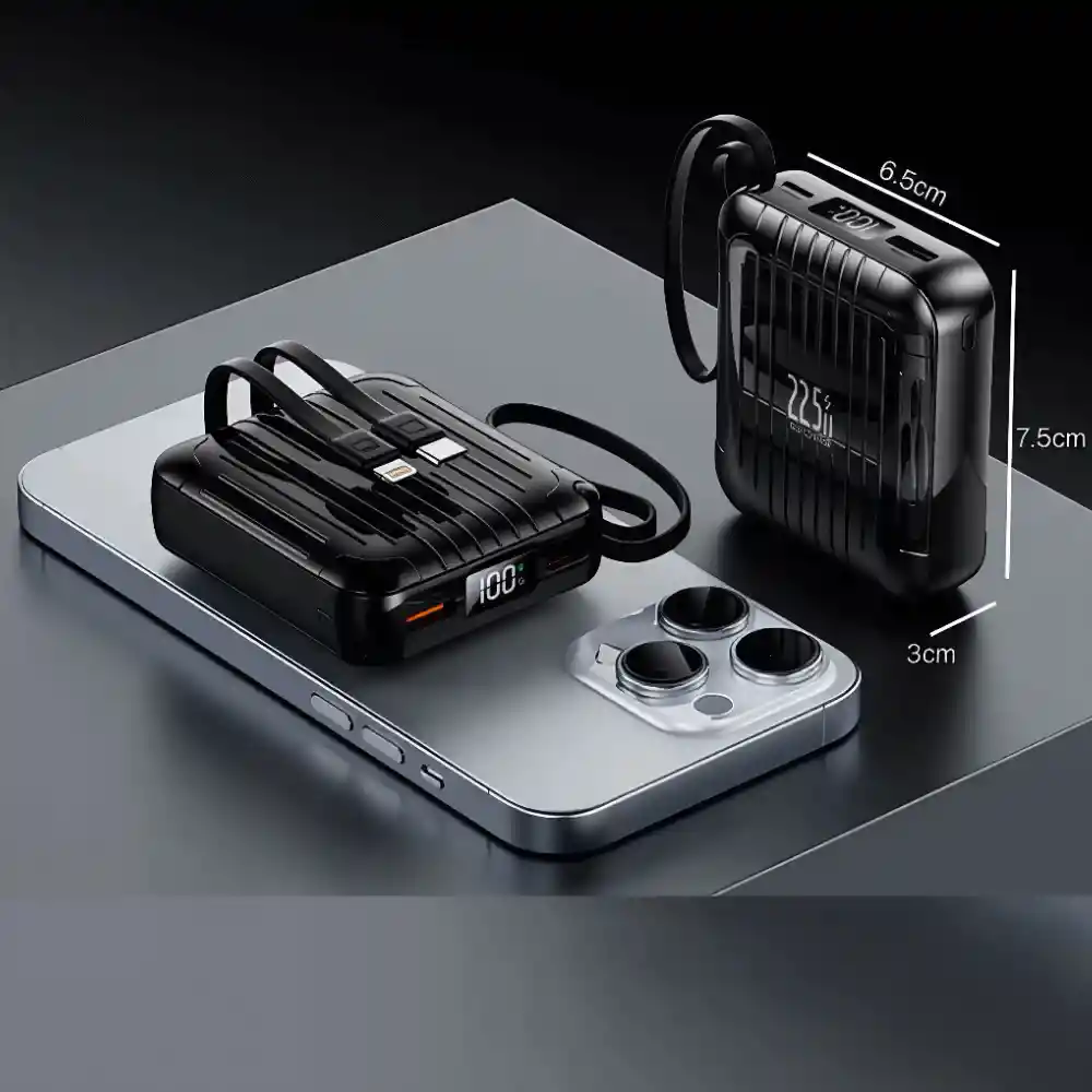 Mini Power Bank Batería Portátil 10000mah 22.5w Carga Rápida