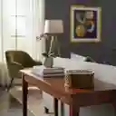 Caja Cilindrica De Madera Mediana Color Negro