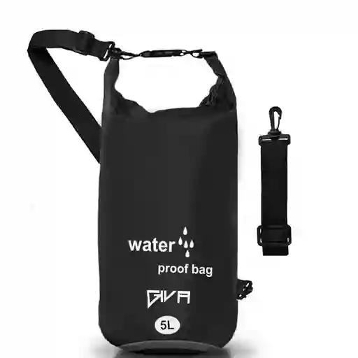 Dry Bag Morral Impermeable 100% 5 Litros Maleta Agua Color Negro