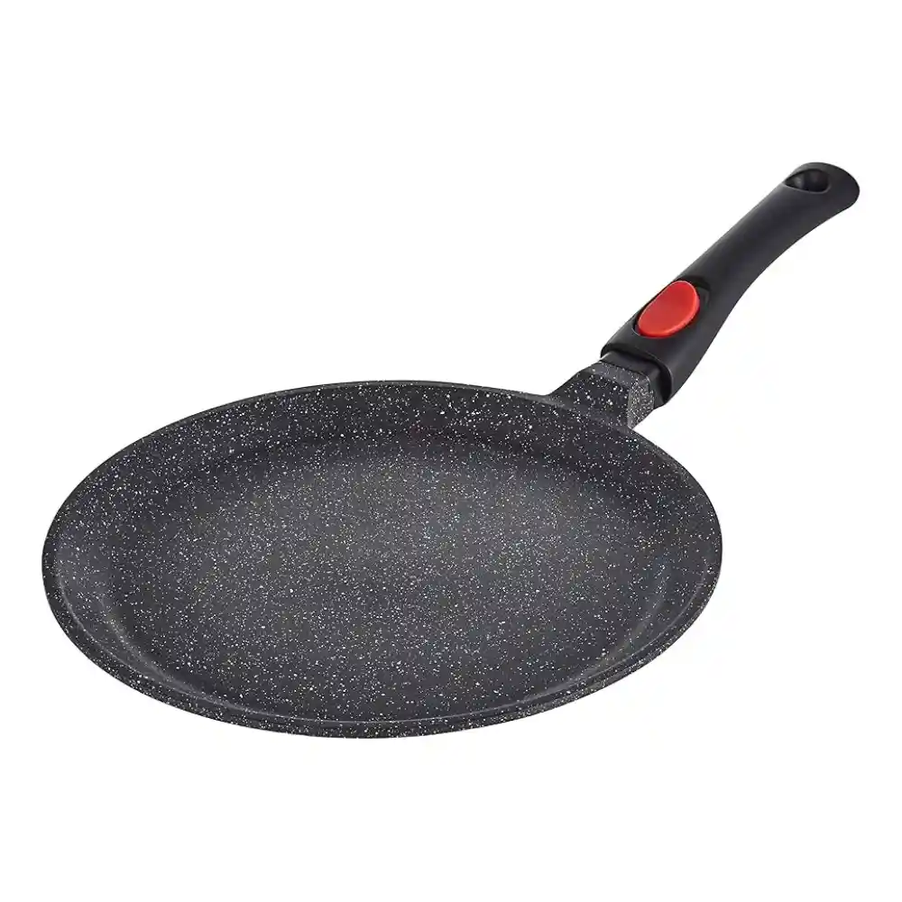 Sarten Antiadherente Granito 22cm Crepes Pizza Asa Extraible